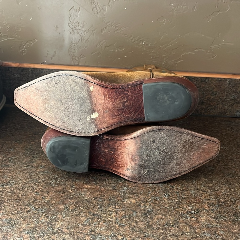 Tony Lama Suede Cowgirl Boots - Picture 7 of 11